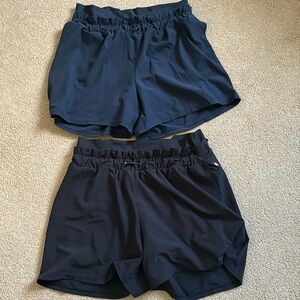 Zella Shirred up shorts- navy and black (selling together)